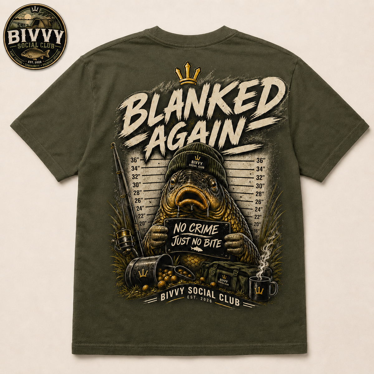 Blanked Again — Olive — Back view