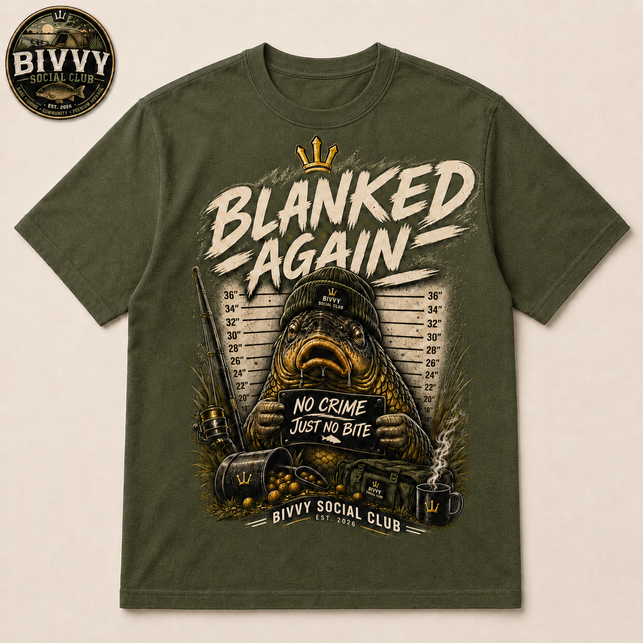 Blanked Again — Olive — Front view